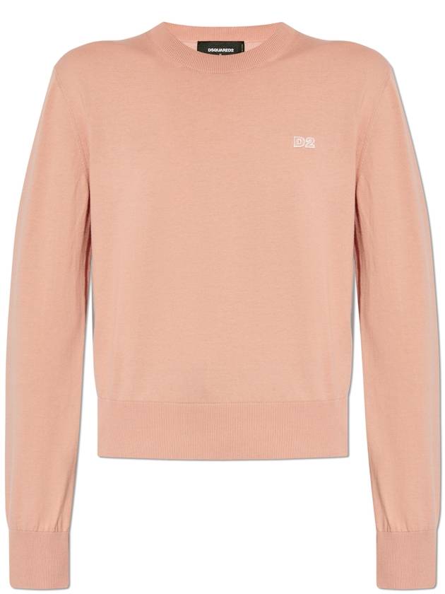 Dsquared2 Sweater With Round Neckline, Women's, Pink - DSQUARED2 - BALAAN 1