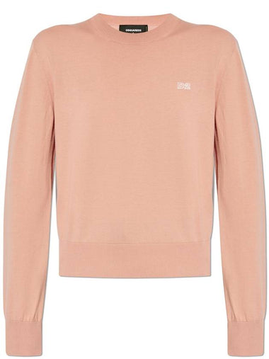 Dsquared2 Sweater With Round Neckline, Women's, Pink - DSQUARED2 - BALAAN 1