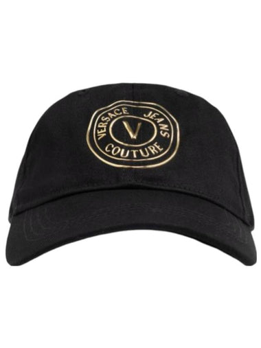 Logo Gold Print Ball Cap Black - VERSACE - BALAAN 1