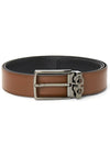 Gancini Reversible Adjustable Leather Belt Radica Black - SALVATORE FERRAGAMO - BALAAN 2