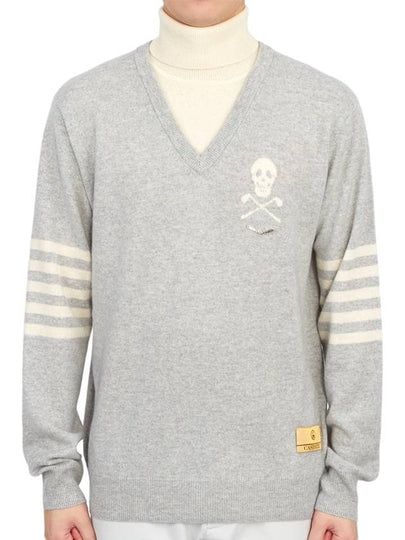 Men's Cedecim Cashmere Layered Neck Sweater Heather Gray - MARK & LONA - BALAAN 2