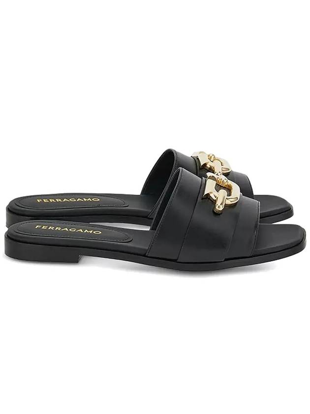 Priscilla PRISCILLA 10 slide sandals black 0763941 - SALVATORE FERRAGAMO - BALAAN 3