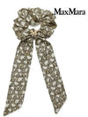 In-Trend Logo Silk Scarf Scrunch Yellow - MAX MARA - BALAAN 3