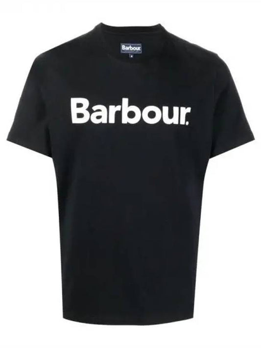 Men's Logo Print Short Sleeve T-Shirt Black - BARBOUR - BALAAN 2