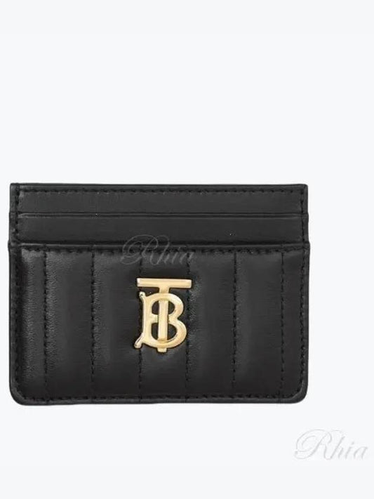 Quilted Leather Lola Card Case Black Light Gold - BURBERRY - BALAAN 2