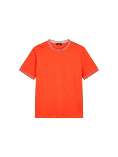 Men s Rib Trim Crew Neck T Shirt Red 271721 - HERNO - BALAAN 1