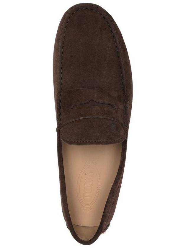 Gommino Bubble Suede Driving Shoes Brown - TOD'S - BALAAN 3