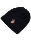 Grenoble patch wool beanie 3B00010 M1131 999 - MONCLER - BALAAN 3