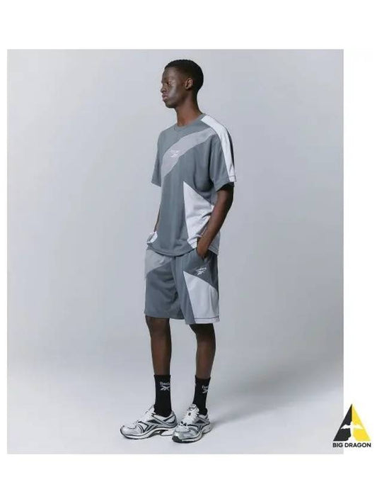 Paneled Vector Mesh Shorts Gray - REEBOK - BALAAN 1