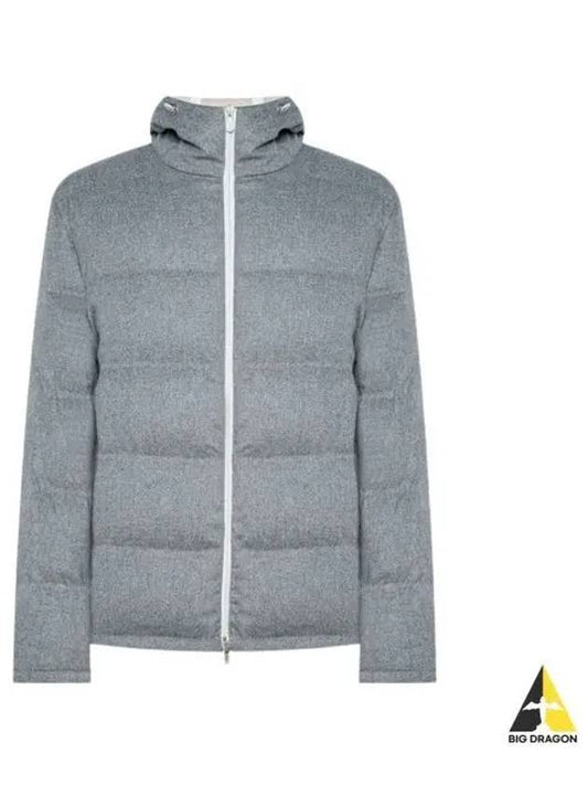 Padding Wool Hooded Down Jacket Grey - BRUNELLO CUCINELLI - BALAAN 2