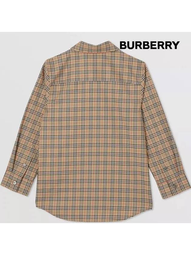 Kids Vintage Check Long Sleeve Shirt Beige - BURBERRY - BALAAN 4