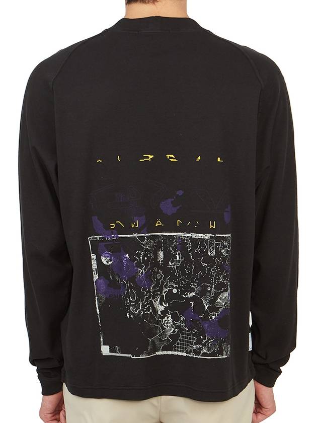 Shadow Project Interlock Mako Cotton Long Sleeve T-Shirt Black - STONE ISLAND - BALAAN 5