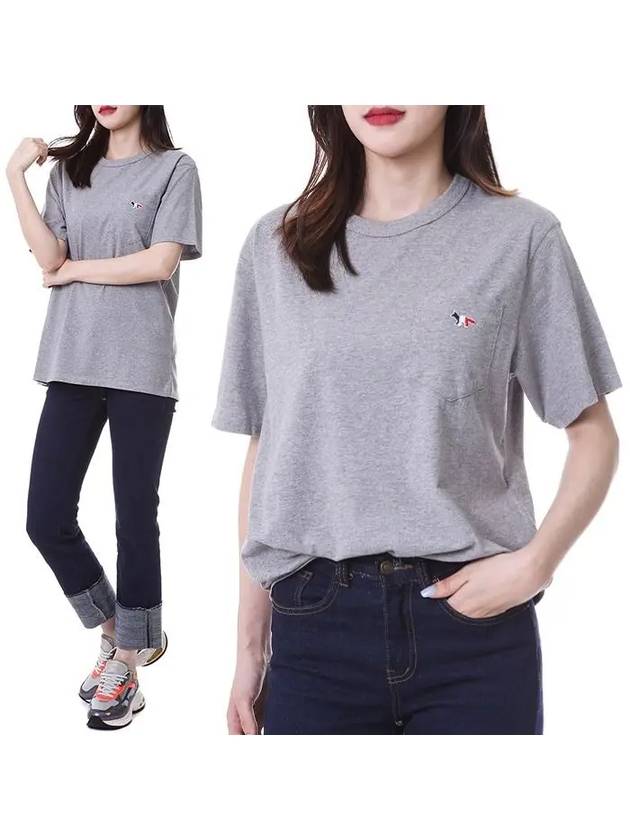 Triple Fox Pocket Women's Round TShirt FM00120KJ0010 GRM - MAISON KITSUNE - BALAAN 2