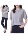 Triple Fox Pocket Women's Round TShirt FM00120KJ0010 GRM - MAISON KITSUNE - BALAAN 1