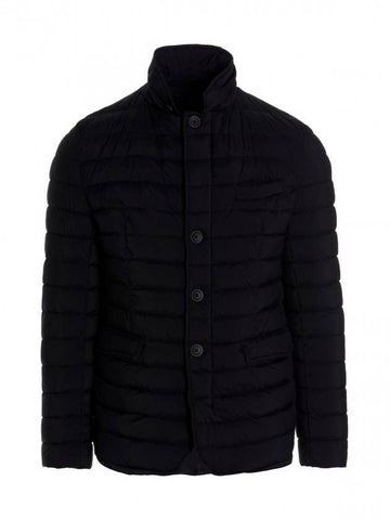 Men's Button Down Jacket Padded Black - HERNO - BALAAN 1