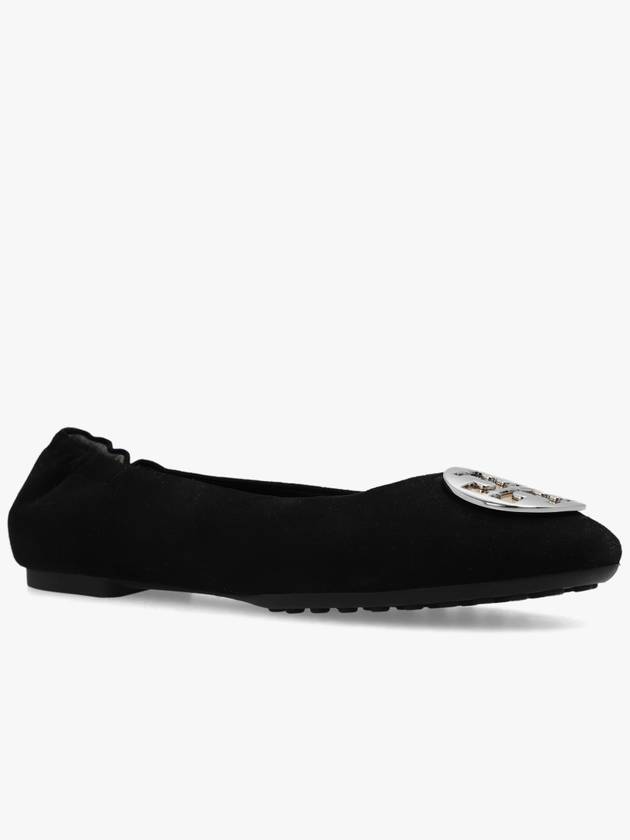 Tory Burch ‘Claire’ Suede Ballet Flats, Women's, Black - TORY BURCH - BALAAN 4