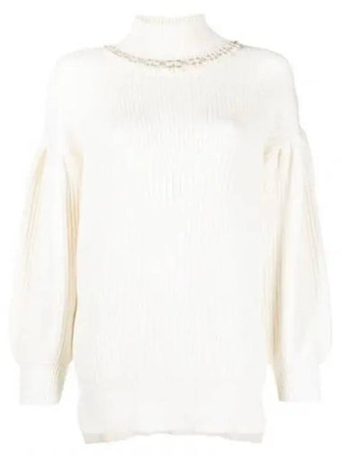 Pearl decorated knit sweater black ivory HMK22B0624 - SIMONE ROCHA - BALAAN 1