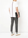 Men's Center Back Striped Short Sleeve T-Shirt White - THOM BROWNE - BALAAN 3