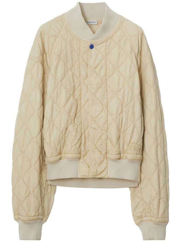 Quilted Bomber Jacket Ivory - BURBERRY - BALAAN 2