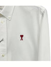 Heart Logo Oxford Shirt BFUSH063 168 - AMI - BALAAN 3