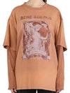 Logo Graphic Print Layered Long Sleeve T-Shirt Rust Red - ACNE STUDIOS - BALAAN 2