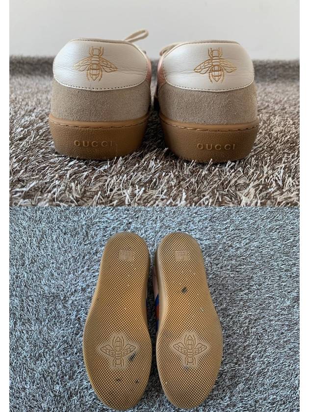 Bee web suede leather sneakers 7 5 265 - GUCCI - BALAAN 6