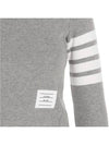 Engineered 4 Bar Stripe Loopback Jersey Knit Crewneck Sweatshirt Light Grey - THOM BROWNE - BALAAN 5