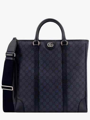 GG Supreme Fabric Leather Metal Logo Tote Bag Navy - GUCCI - BALAAN 1