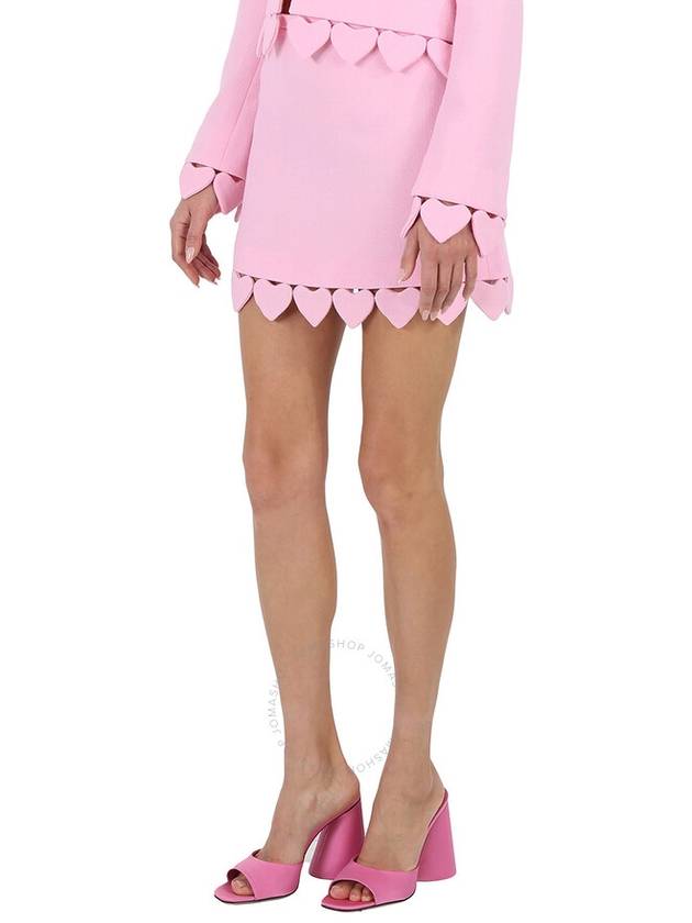 Mach & Mach Ladies Pink Heart-Shaped Crystal-Trim A-Line Skirt, Brand Size 34 (US Size 2) - MACH & MACH - BALAAN 3