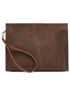 Paisley Print Clutch Bag Brown - ETRO - BALAAN 1