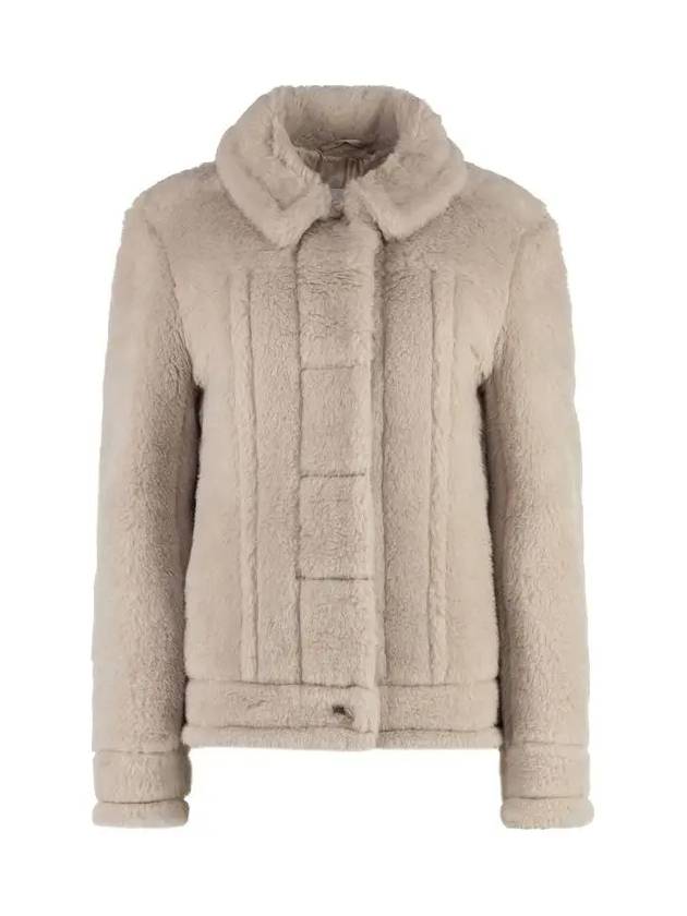 TEDINNO High Neck Teddy Jacket Beige 2310860139 002 - MAX MARA - BALAAN 1