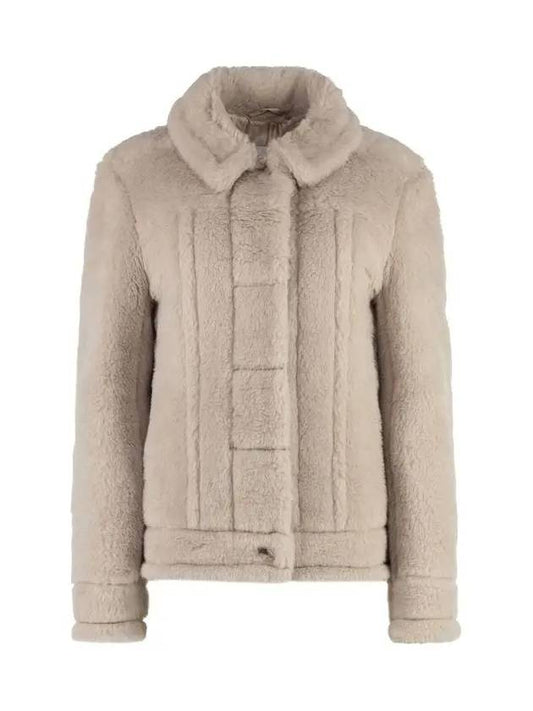 TEDINNO High Neck Teddy Jacket Beige 2310860139 002 - MAX MARA - BALAAN 1