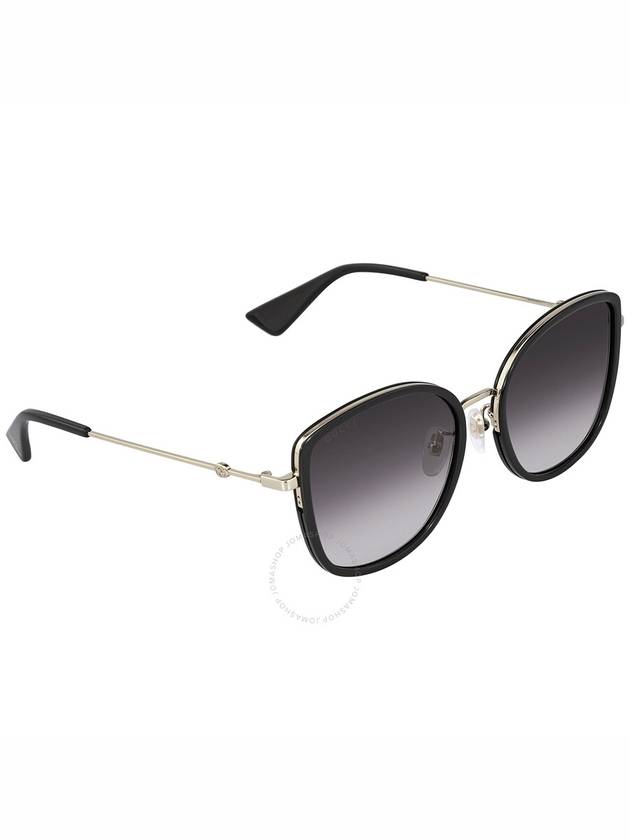 eyewear gray gradient Asian fit sunglasses black gold - GUCCI - BALAAN 4