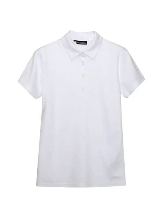 Golf Henrietta Debossed Polo AWJT07881 0000 Women's Henrietta Debossed Polo - J.LINDEBERG - BALAAN 1