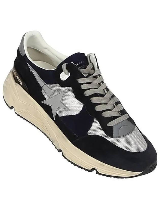 Star Running Sole Suede Low Top Sneakers Grey Navy - GOLDEN GOOSE - BALAAN 2