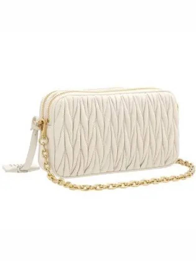 Matelasse Nappa Leather Mini Bag White - MIU MIU - BALAAN 6