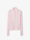 Rib Knit Shirt Light Pink - BURBERRY - BALAAN 2