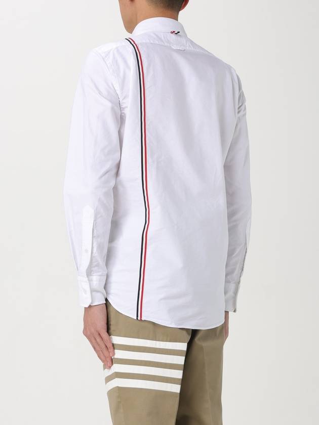 RWB Stripe Cotton Shirt White - THOM BROWNE - BALAAN 3