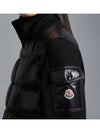 Padded Wool Cardigan Black - MONCLER - BALAAN 6