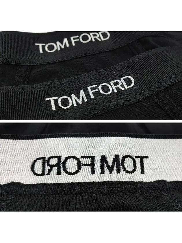 Men's Cotton Logo Waistband Briefs 2 Pack Black - TOM FORD - BALAAN 5