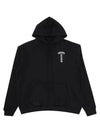 T-Bar Logo Print Pullover Hoodie Black - CHROME HEARTS - BALAAN 1