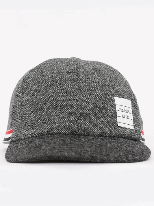 Striped Wool Ball Cap Grey - THOM BROWNE - BALAAN 2