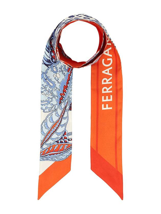 Togo Print Silk Scarf Orange - SALVATORE FERRAGAMO - BALAAN 2