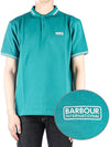 Men's Logo Short Sleeve Polo Shirt Green - BARBOUR - BALAAN 2