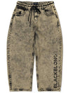 BBD Leopard Classic Smile Logo Denim Pants Vintage Yellow - BLACKBLOND - BALAAN 3