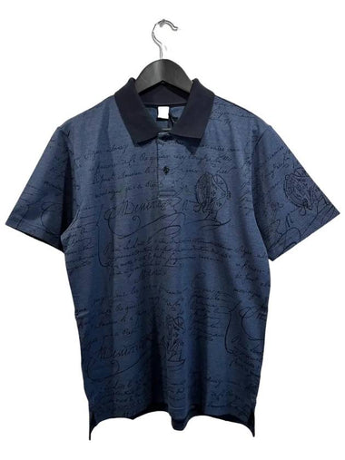 R24JPS63 001 N33 Scritto Polo Shirt Navy Berluti - BERLUTI - BALAAN 1