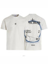 Solar Eclipse Print Short Sleeve T-Shirt Ice - STONE ISLAND - BALAAN 2