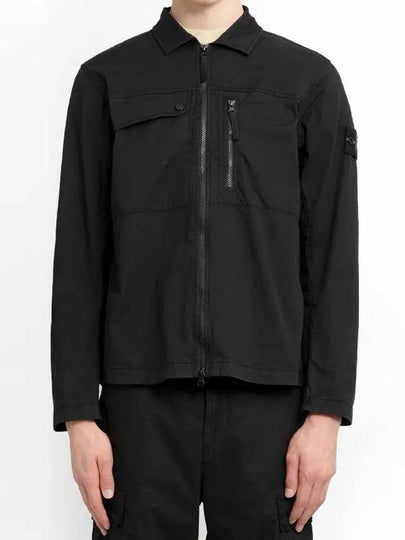 Supima Cotton Twill Stretch-TC Jacket Black - STONE ISLAND - BALAAN 2