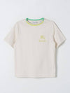 Kids Embroidery Logo Pocket Short Sleeve T-Shirt Cream - BURBERRY - BALAAN 1