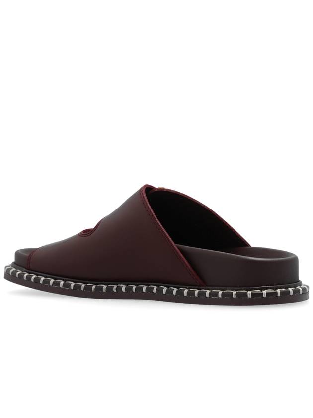 Chloé ‘Rebecca’ Slides, Women's, Burgundy - CHLOE - BALAAN 5